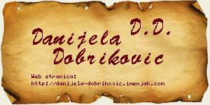 Danijela Dobriković vizit kartica